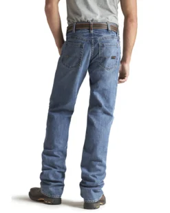 Ariat Men's FR M3 Medium Wash Loose Basic Stackable Straight Leg Jean -Western Cowboy Clothing 086P41 7030 P2