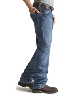 Ariat Men's FR M3 Medium Wash Loose Basic Stackable Straight Leg Jean -Western Cowboy Clothing 086P41 N9 D1
