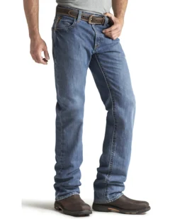 Ariat Men's FR M3 Medium Wash Loose Basic Stackable Straight Leg Jean -Western Cowboy Clothing 086P41 N9 P2