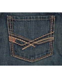 Ariat Men's Blue M3 Multi-Stitch Storm Jeans - Straight Leg 7 Ariat Men's Blue M3 Multi-Stitch Storm Jeans - Straight Leg -Western Cowboy Clothing 2000077599 400 D2