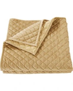 HiEnd Accents Gold Velvet Super King Quilt