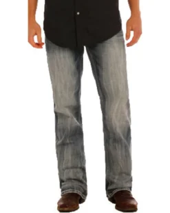 Rock & Roll Denim Men's Double Barrel Small "V" Straight Leg Jeans -Western Cowboy Clothing 2000241161 402 P2