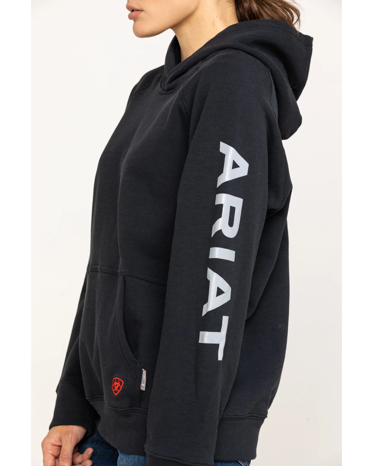 Ariat Women's FR Primo Fleece Logo Hooded Sweatshirt 4 Ariat Women's FR Primo Fleece Logo Hooded Sweatshirt - Image 4