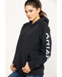 Ariat Women's FR Primo Fleece Logo Hooded Sweatshirt 10 Ariat Women's FR Primo Fleece Logo Hooded Sweatshirt -Western Cowboy Clothing 2000281181 001 P5