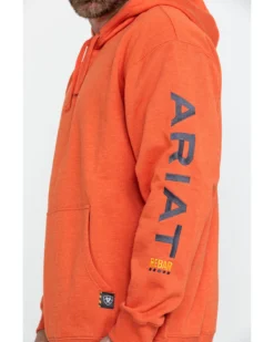 Ariat Men's Volcanic Heather Rebar Graphic Hooded Work Sweatshirt -Western Cowboy Clothing 2000282118 803 P4