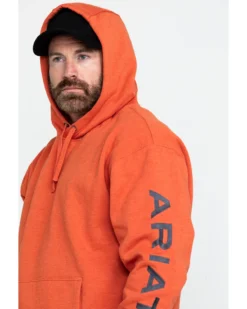 Ariat Men's Volcanic Heather Rebar Graphic Hooded Work Sweatshirt -Western Cowboy Clothing 2000282118 803 P5