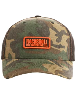Rock & Roll Denim Men's Camo Print Twill Snap Back Ball Cap