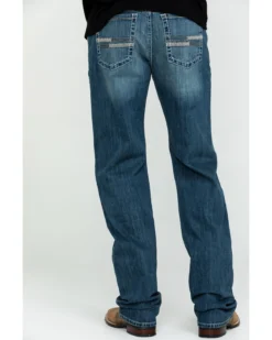 Cinch Men's Grant Medium Stonewash Mid Relaxed Bootcut Jeans