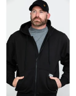 Wolverine Men's FR Logo Sleeve Zip-Up Work Hoodie