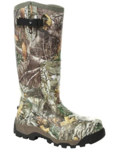 Rocky Men's Camo Rubber Snake Boots - Round Toe