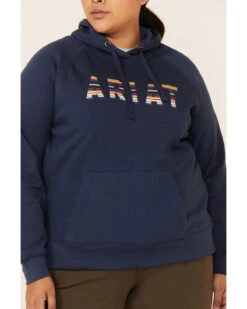 Ariat Women's R.E.A.L. Serape Logo Hoodie Sweatshirt - Plus -Western Cowboy Clothing 2000322524 410 P3