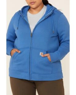 Carhartt Women's Clarksburg Zip-Front Hooded Work Sweatshirt - Plus -Western Cowboy Clothing 2000330886 420 P3