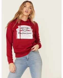 Brew City Beer Gear Women's Budweiser Graphic Hooded Sweatshirt 7 Brew City Beer Gear Women's Budweiser Graphic Hooded Sweatshirt -Western Cowboy Clothing 2000336457 600 P3