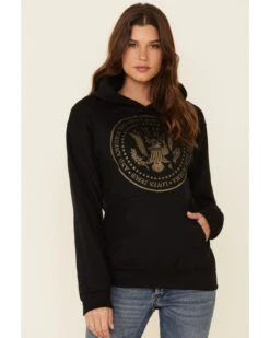 Ruby's Rubbish Women's She's A Good Girl USA Seal Graphic Hooded Sweatshirt