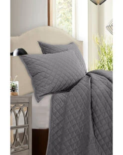 HiEnd Accents Velvet 3pc Quilt Set - King