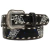 Nocona Men's Floral Pierced Underlay Western Belt