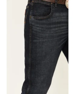 Wrangler Retro Men's Dark Wash Rocky Mount Relaxed Bootcut Jeans - Tall -Western Cowboy Clothing 2000340790 400 P4