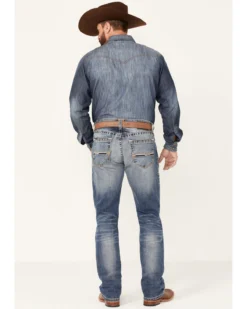 Ariat Men's M4 Dakota Medium Wash Stretch Relaxed Straight Jeans 6 Ariat Men's M4 Dakota Medium Wash Stretch Relaxed Straight Jeans -Western Cowboy Clothing 2000341795 400 P3