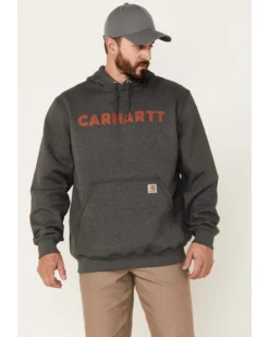 Carhartt Men's Loose Fit Midweight Logo Hooded Work Sweatshirt