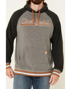 Cinch Men's Vintage Logo Raglan Hooded Sweatshirt -Western Cowboy Clothing 2000345606 020 P3