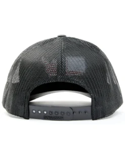 Oil Field Hats Men's Gray & Black American Flag US Patch Mesh-Back Ball Cap -Western Cowboy Clothing 2000350290 022 P3