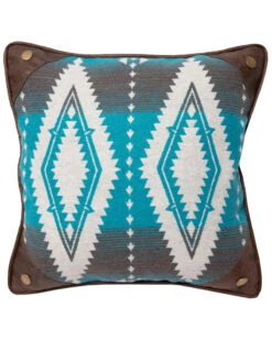 Carstens Turquoise Earth Diamond Throw Pillow