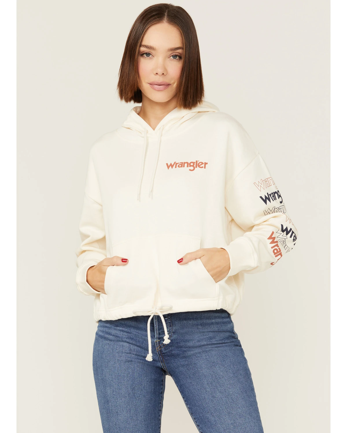 Wrangler Women's Logo Cropped Hoodie 1 Wrangler Women's Logo Cropped Hoodie
