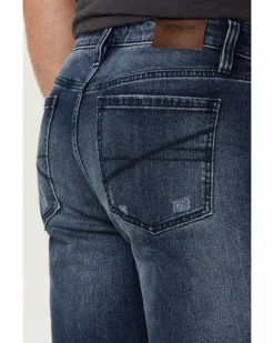 Brothers & Sons Men's Wilderness Distressed Stretch Regular Straight Jeans -Western Cowboy Clothing 2000359573 415 P4