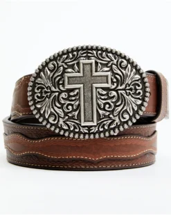 Moonshine Spirit Men's Filigree Cross Buckle Belt
