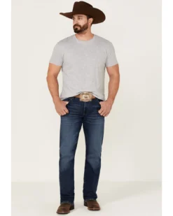 Wrangler Retro Men's Eastbrook Dark Wash Stretch Slim Bootcut Jeans