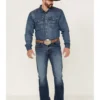 Rock 47 By Wrangler Men's Edmond Medium Wash Stretch Slim Bootcut Jeans