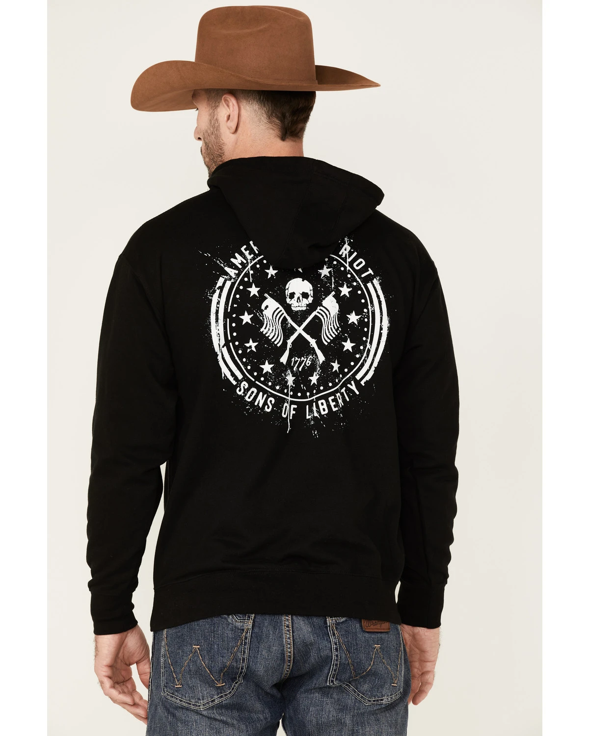 Howitzer Men's American Patriot Sons Of Liberty Graphic Hooded Sweatshirt 4 Howitzer Men's American Patriot Sons Of Liberty Graphic Hooded Sweatshirt - Image 4
