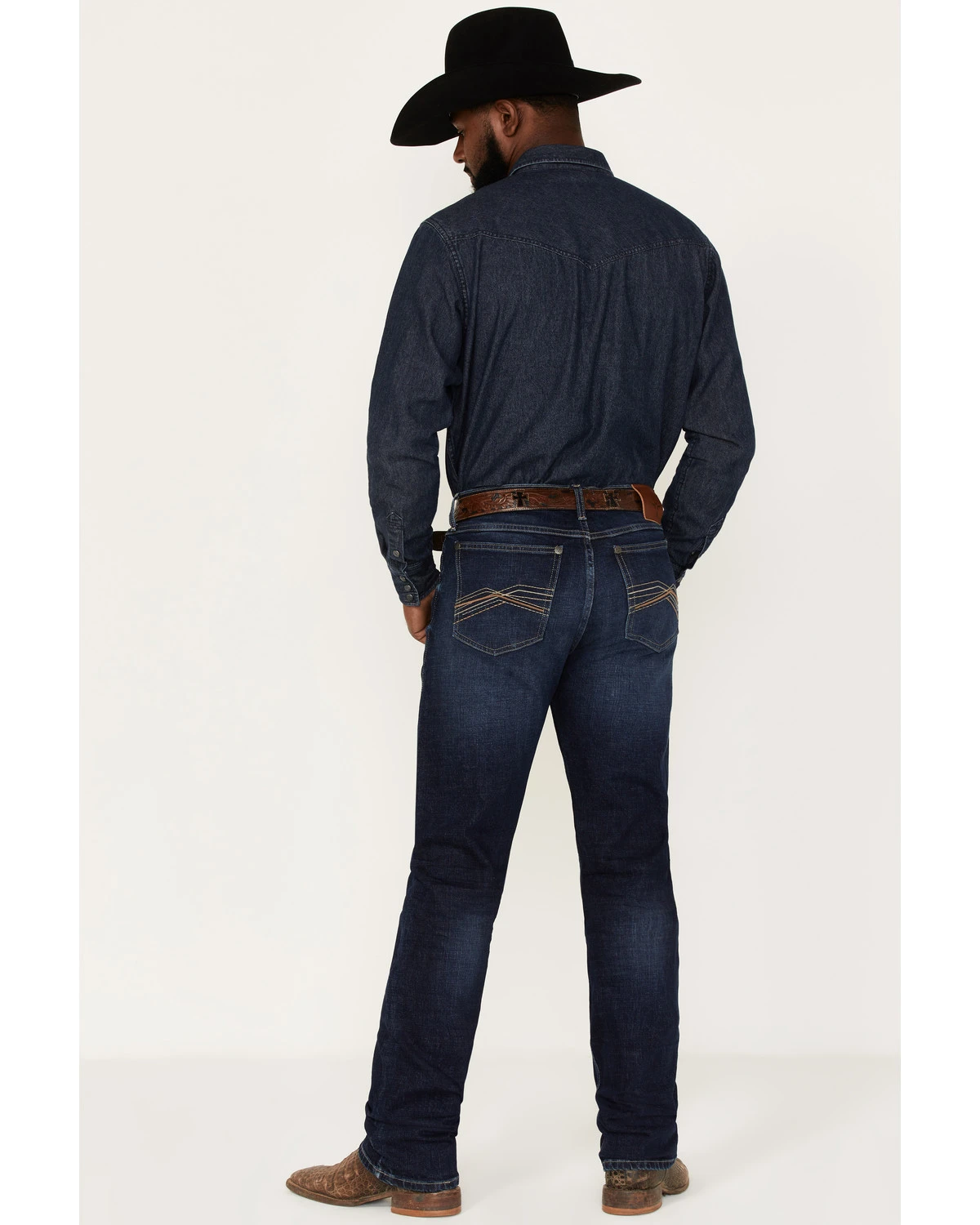 Wrangler 20X Men's Dawn Dark Wash Stretch Slim Straight Jeans 3 Wrangler 20X Men's Dawn Dark Wash Stretch Slim Straight Jeans - Image 3