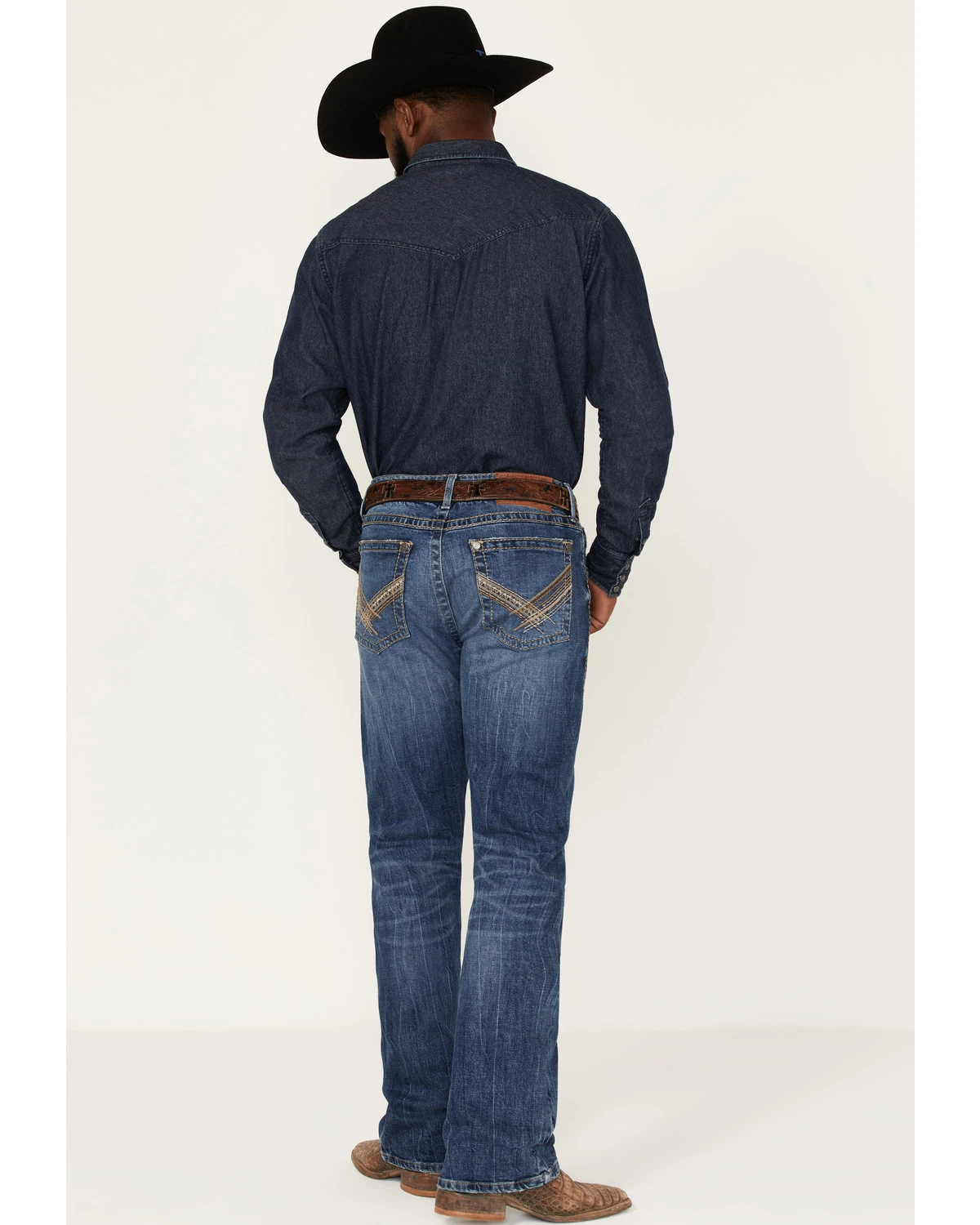 Rock 47 By Wrangler Men's Baltic Light Medium Wash Stretch Slim Bootcut Jeans 3 Rock 47 By Wrangler Men's Baltic Light Medium Wash Stretch Slim Bootcut Jeans - Image 3