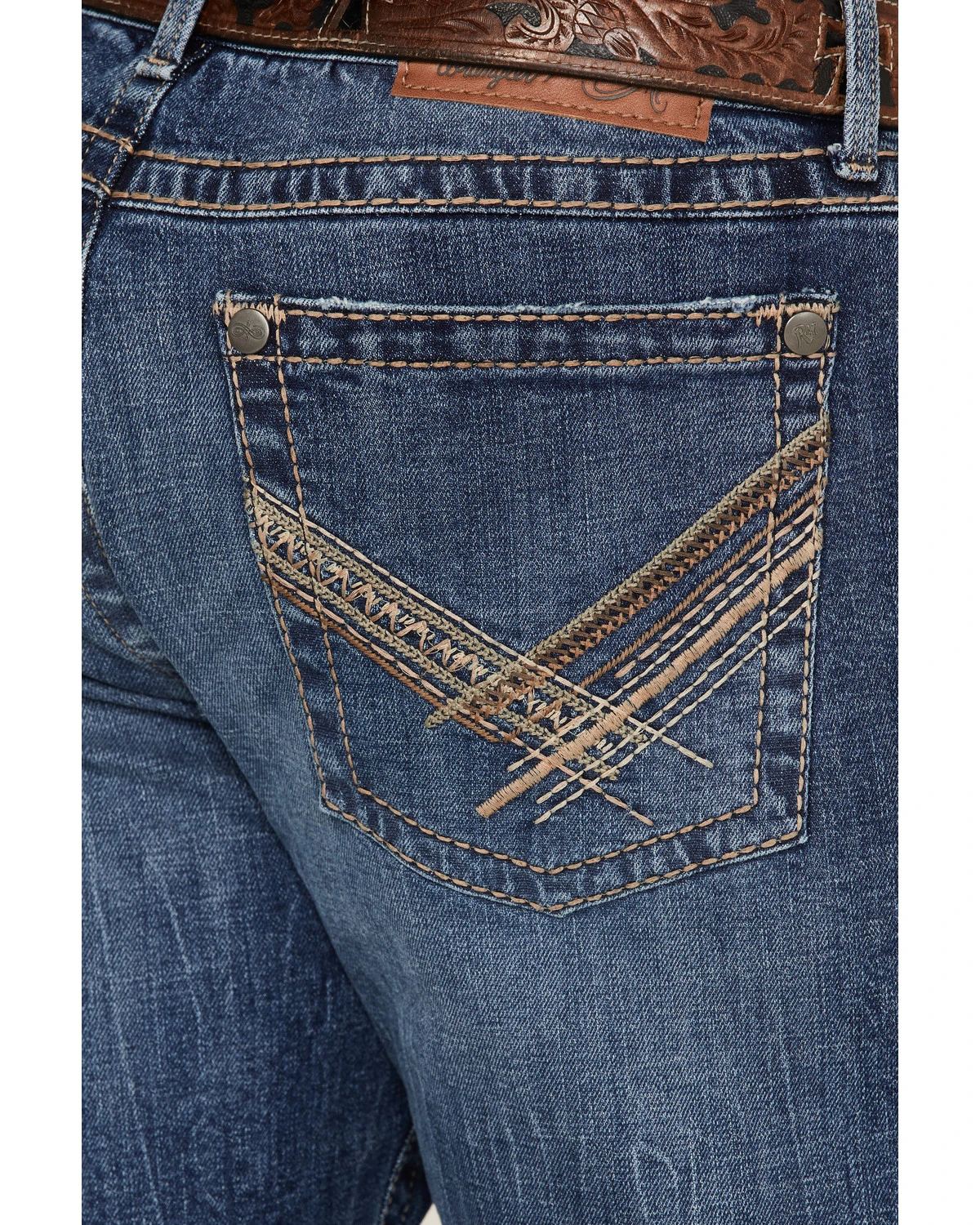 Rock 47 By Wrangler Men's Baltic Light Medium Wash Stretch Slim Bootcut Jeans 4 Rock 47 By Wrangler Men's Baltic Light Medium Wash Stretch Slim Bootcut Jeans - Image 4