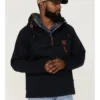 Kimes Ranch Men's Any-Day 1/4 Zip Front Hooded Pullover