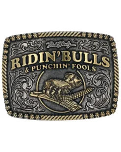 Dale Brisby Men's Bulls & Fools Attitude Belt Buckle