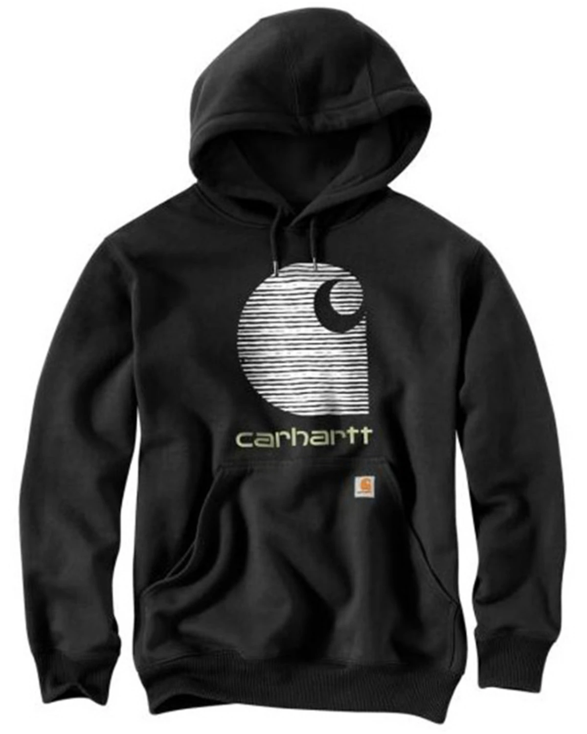 Carhartt Men's Rain Defender® Loose Fit Midweight Logo Graphic Hooded Sweatshirt 1 Carhartt Men's Rain Defender® Loose Fit Midweight Logo Graphic Hooded Sweatshirt