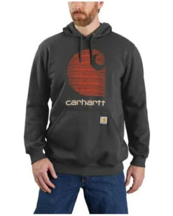 Carhartt Men's Rain Defender® Loose Fit Midweight Logo Graphic Hooded Sweatshirt - Big & Tall