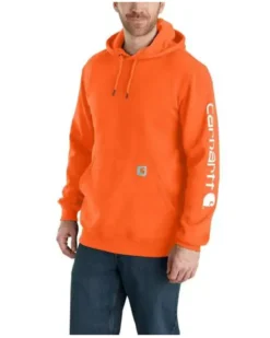 Carhartt Men's Loose Fit Midweight Logo Sleeve Graphic Hooded Sweatshirt - Big & Tall