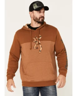 Browning Men's Camo Print Logo Peak Sweatshirt