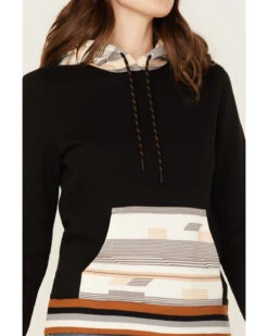 RANK 45 Women's Logo Southwestern Contrast Hoodie -Western Cowboy Clothing 2000374960 001 P3