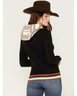 RANK 45 Women's Logo Southwestern Contrast Hoodie -Western Cowboy Clothing 2000374960 001 P4