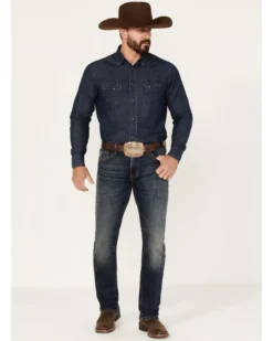 Rock & Roll Denim Men's Revolver Dark Vintage Slim Straight Dale Brisby Vintage 46' Jeans -Western Cowboy Clothing 2000375477 416 P3