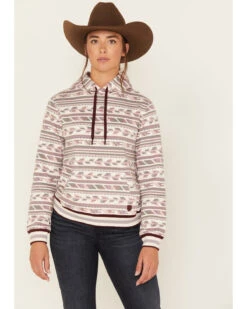 RANK 45 Women's Southwestern Stripe Print Hoodie