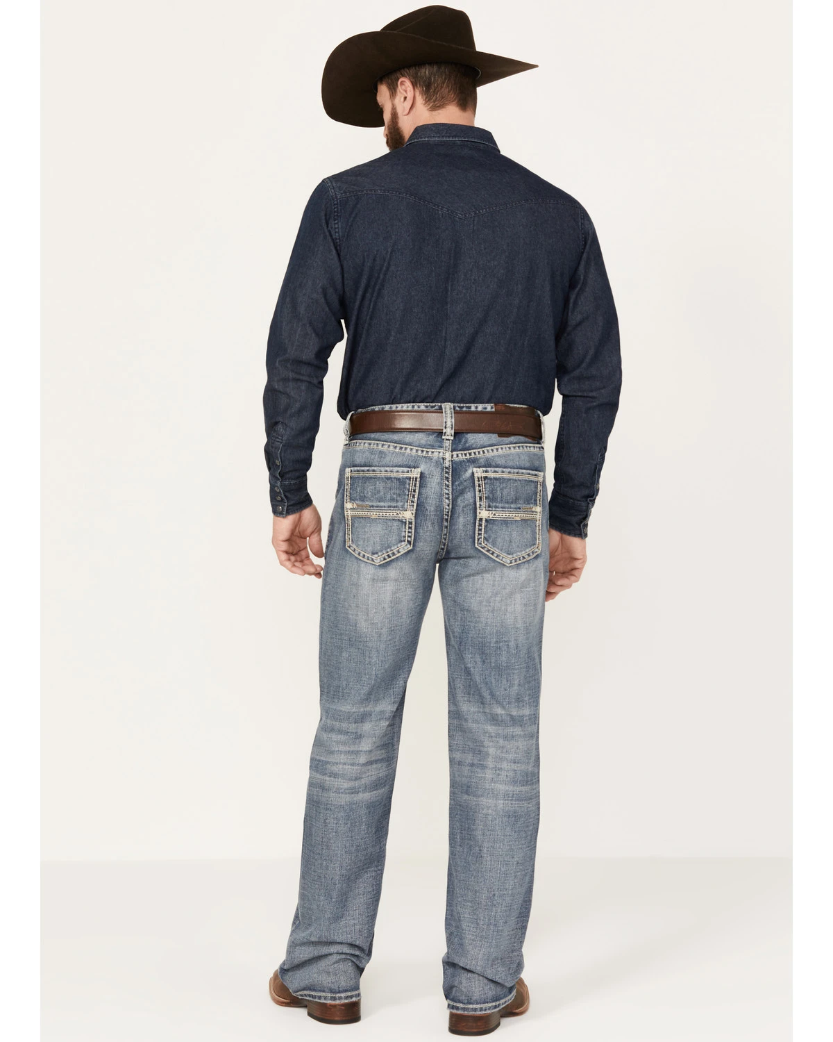 Rock & Roll Denim Men's Double Barrel Medium Vintage Wash Straight Leg Denim Jeans 1 Rock & Roll Denim Men's Double Barrel Medium Vintage Wash Straight Leg Denim Jeans