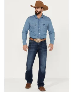 Wrangler Retro Men's Elmont Medium Wash Relaxed Bootcut Stretch Jeans