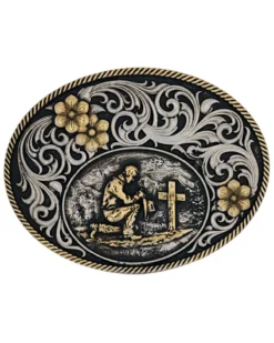 Montana Silversmiths Christian Cowboy In The Wilderness Attitude Belt Buckle