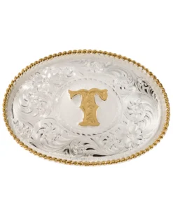 Montana Silversmiths Men's Initial "T" Buckle