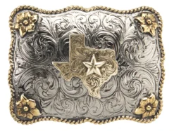 AndWest Men's Two-Tone Texas Star Belt Buckle